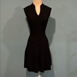 Ted Baker London Sharnn Stitch Detail Dress size 2 Black Skater Stretch